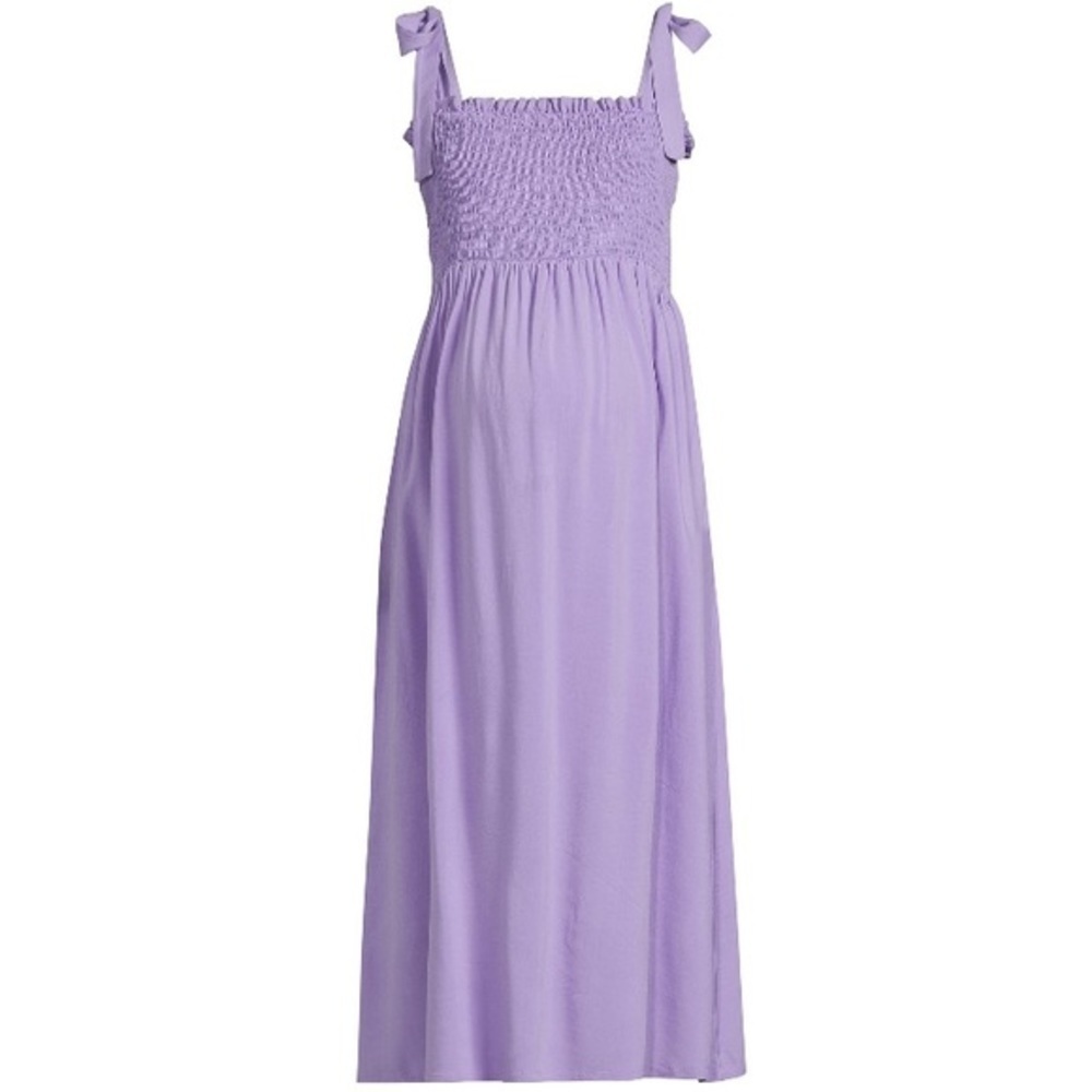 Destination Maternity Lavender Maxi Dress with Tie Straps